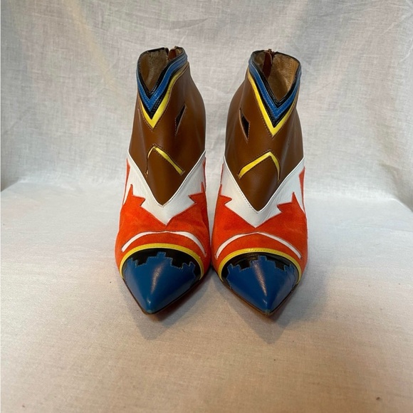 Christian Louboutin Rare Multicolor Tribalou Ankle Boots – Collector’s Piece - Picture 2 of 7